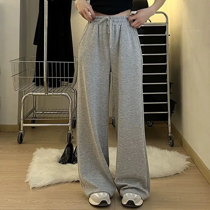 

Deeptown Harajuku Baggy Woman Sweatpants Jogging Casual Wide Leg Gray Pants Jogger Korean Fashion Loose Vintage Trousers Summer