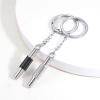 Simple Cylinder Cremation Urn Necklace/Keychain for Ashes Openable Memorial Pendant Stainless Steel Keepsake Jewelry 2
