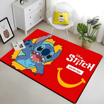 Disney Lilo and Stitch Pattern Large Area Rug 3D Carpet Home for Living Room Kids Bedroom Sofa Doormat Decor Children Floor Mats 4