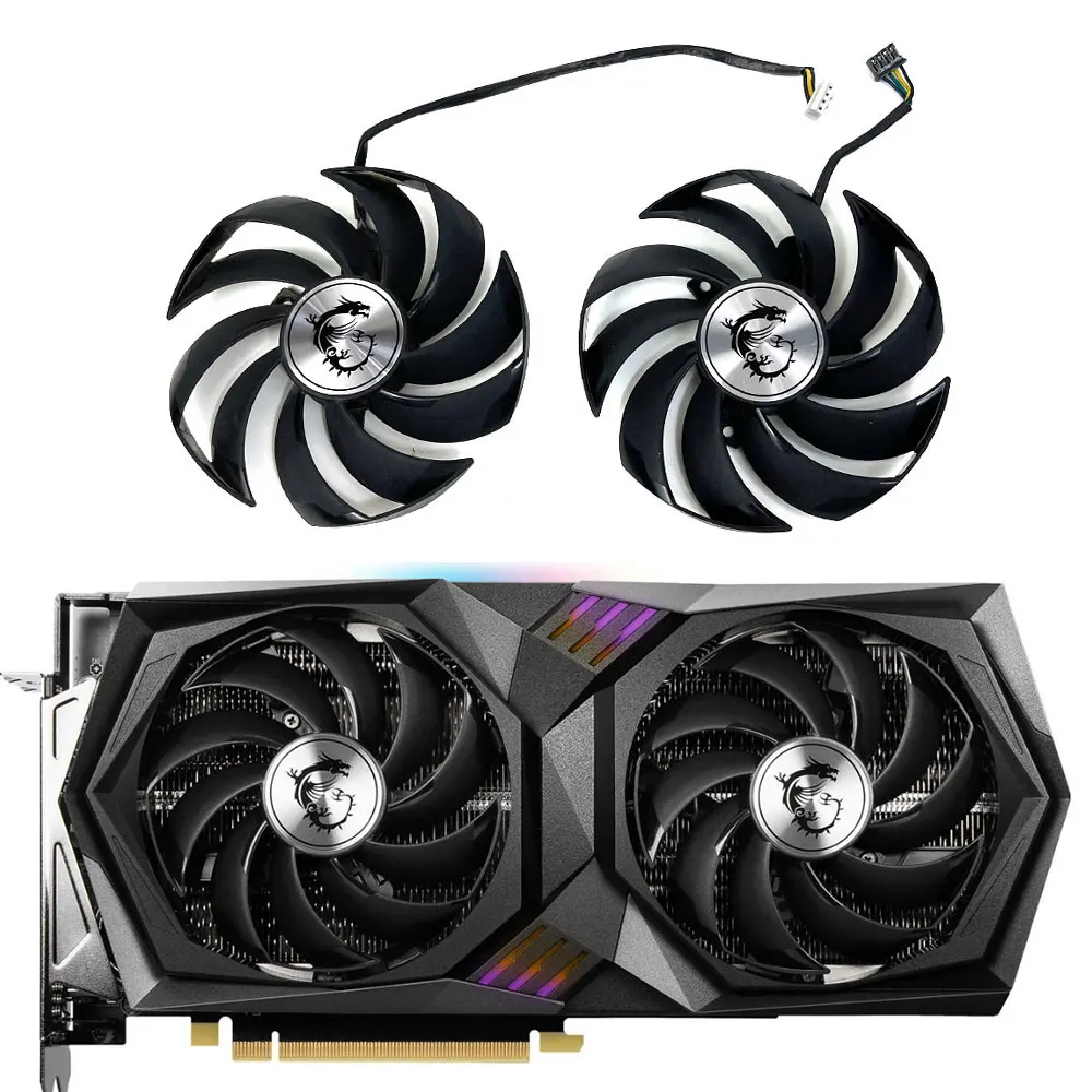 

PLD10010B12HH 95MM 4PIN RTX 3060 Gaming X GPU FAN，For MSI GeForce RTX 3050、RTX 3060、RTX 3060 TI Gaming X Video card cooling fan
