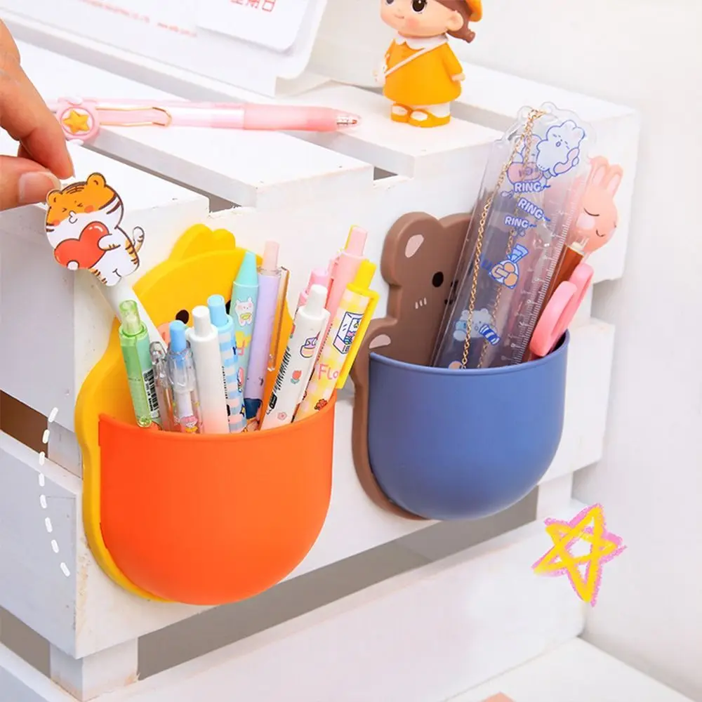 

Home Stationery Sundries Office Students Wall Mount Pen Pencil Holder Desktop Organizer Makeup Brush Wall Mount Storage Box