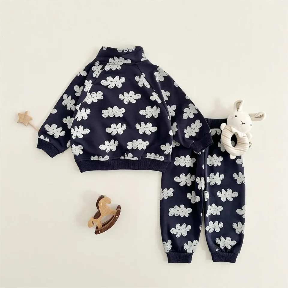 Ensemble Vêtement Bébé Hiver - 2 Pièces (sweat + Pantalon), Manches Longues, Uni, Vert - Taille 12-18 Mois à 4-5 Ans, Mixte
