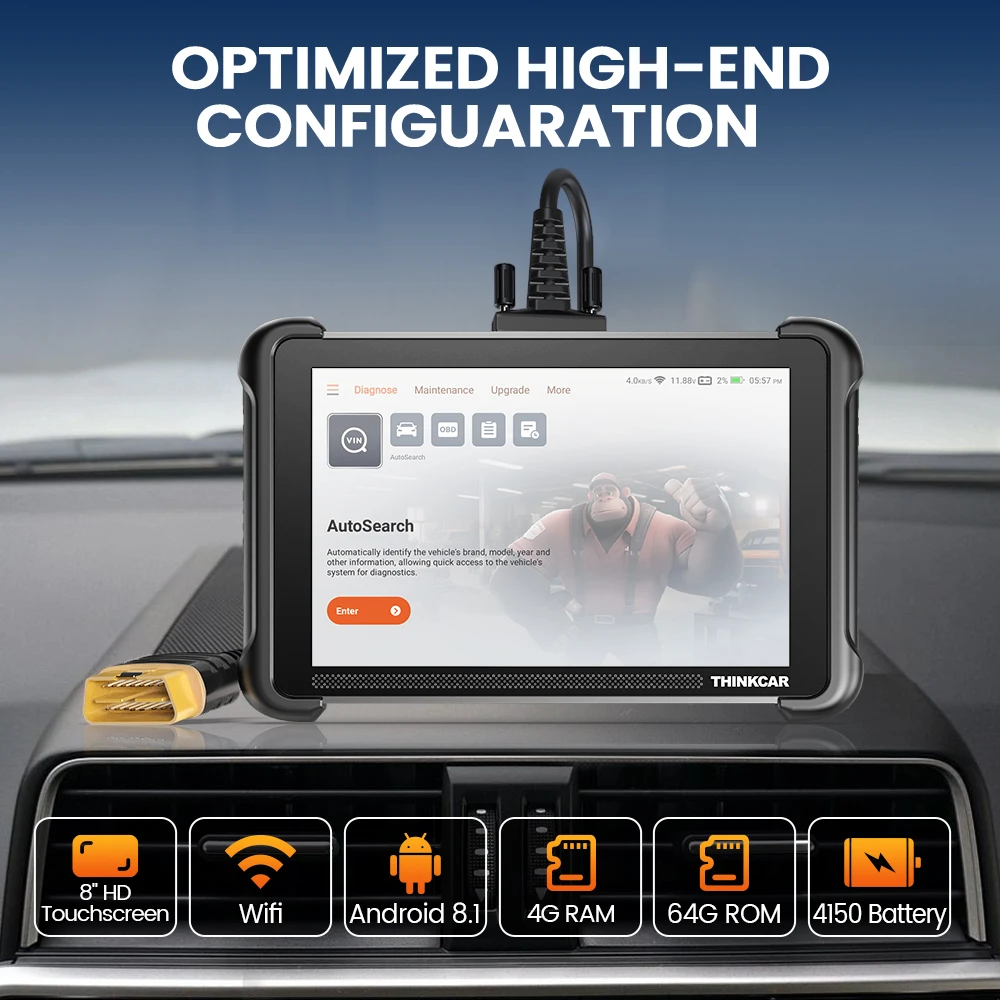 THINKCAR THINKSCAN 689 Scanner OBD2 bidirectionnel, diagnostic complet du système, codage ECU 2026, 34 fonctions de réinitialisation, outils de diagnostic automobile, mise à jour gratuite à vie 1