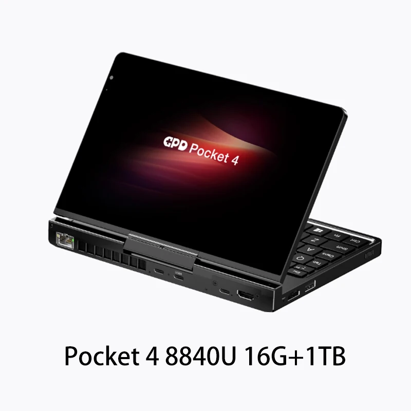 GPD Pocket4 AMD 8840U 16G 1TB 8.8 inç 2560×1600 144hz Taşınabilir Dizüstü Bilgisayar Tablet 2'si 1 Arada Dokunmatik Ekran Yüksek Performanslı Oyun Mini Bilgisayarı
