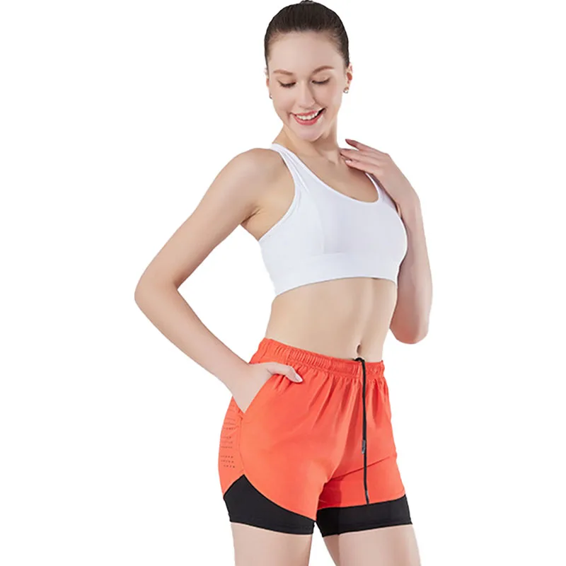 Women's 2-in-1 Sports Shorts Quick Dry Breathable Built-in Liner Anti-Chafe Loose Fit for Running Marathon Track Gym Workout 3