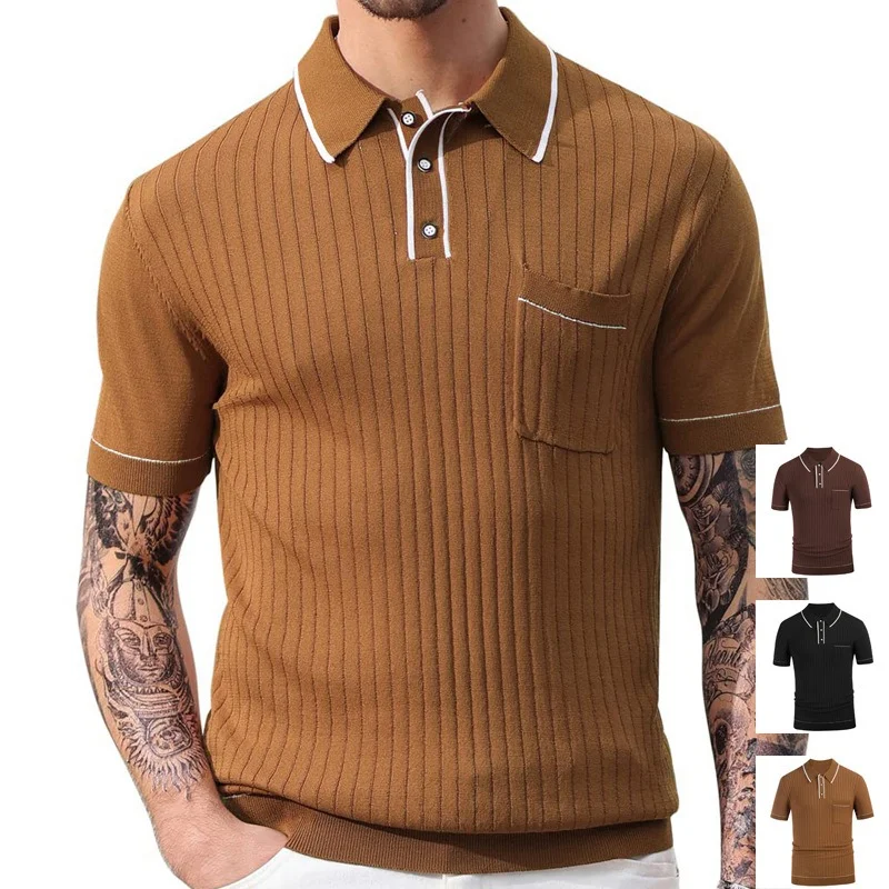 

Turn-down Short-sleeved Business Polo Shirt 3XL