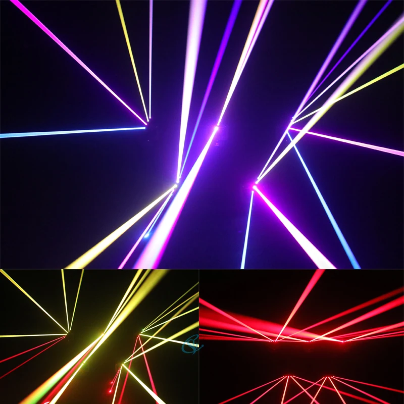 6 Eyes RGB Laser Moving Head Light Infinite Rotation Dmx512 Controller for Bar C