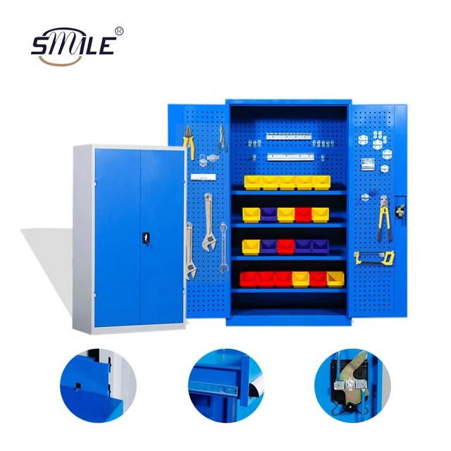 Smile Metal Tool Storage Cabinet - Multifunctional Garage Storage Closet  with Doors for Garage - China Tool Cabinet, Sheet-Metal Working