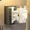 Wall Mounted Tissue Box Holder Facial Tissues Organizer Drill-Free Kitchen Wipes Storage Minimalist Facial Tissue Dispenser For 2