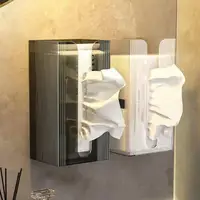 Wall Mounted Tissue Box Holder Facial Tissues Organizer Drill-Free Kitchen Wipes Storage Minimalist Facial Tissue Dispenser For 2