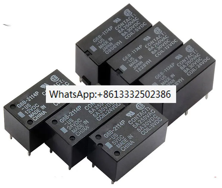 

10pcs G6B-1114P 1174P 2214P 2114P-US-24VDC DC5V 12V original Relay/G6B-1174P-US-12VDC