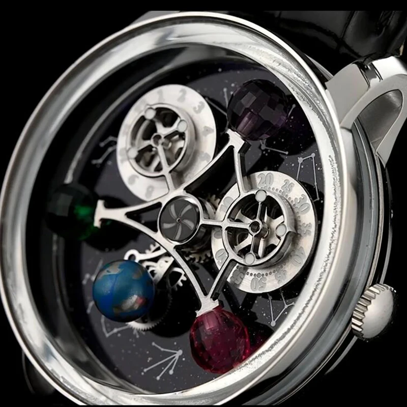 

PINDU DESIGN Mens Watches Top Brand Luxury Miyota 8215 Modified Movement JacobCo Astronomia Mechanical Watch Roulette Baselworld