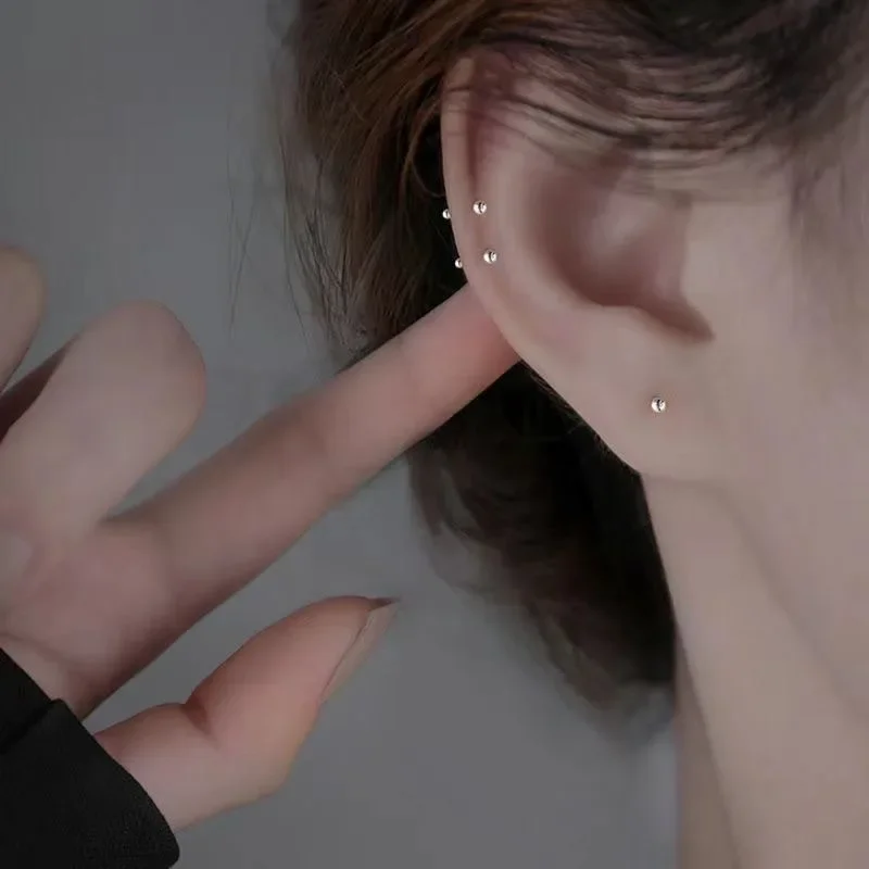 2025 New Small Ball Earrings Female Trendy Simple and Cute Sleeping Without Wearing Teen Ear Pierced Jewelry for Women 3