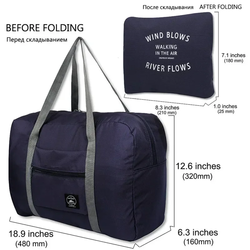 Travel Bags New Nylon Foldable Unisex Large Capacity Waterproof Luggage Handbags for Travel