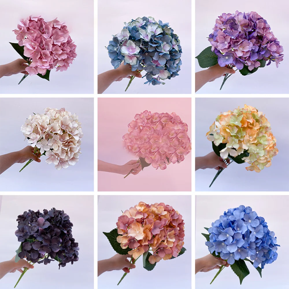 Europäische Retro Herbst Britische Hortensie Künstliche Kleine Zweig Seidenblume DIY Hochzeit Scrapbook Flores Artificiales Haus Dekor – Detail 3
