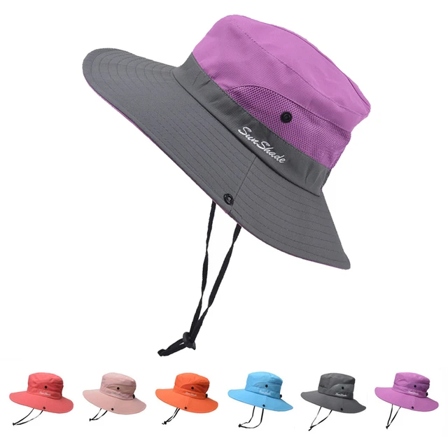 Fishing Hat Sun UV Protection UPF 50+ Sun Hat Bucket Summer Men Women Large  Wide Brim Bob Hiking Outdoor Hat with Chain Strap - AliExpress