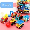 Mini Tractor Car Toy Pull Back Car Children's Toys Engineering Vehicle Fire Truck Kids Inertia Cars Diecasts Toy Children Gifts 4