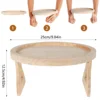 Sofa Tray Table Sofa Armrest Clip-On Tray Natural Wooden Sofa Tray Practical TV Snack Tray for Remote Control Coffee Snacks 6