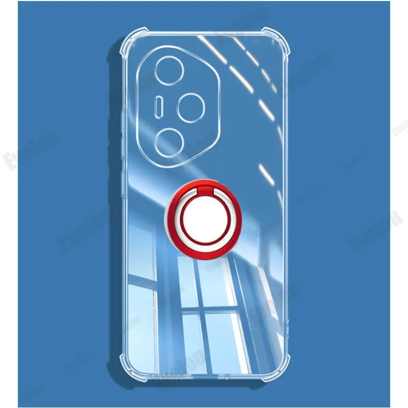 Magnetic Ring Holder Shockproof Transparent Silicone Case