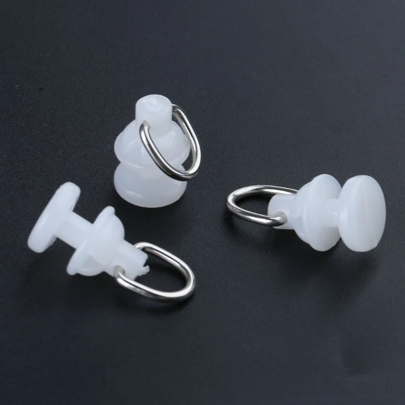Pack of 100 Quiet Curtain Track Sliders Plastic Hooks Quiet Rod Inner Track Slides Rollers Gliders Curtain Runner