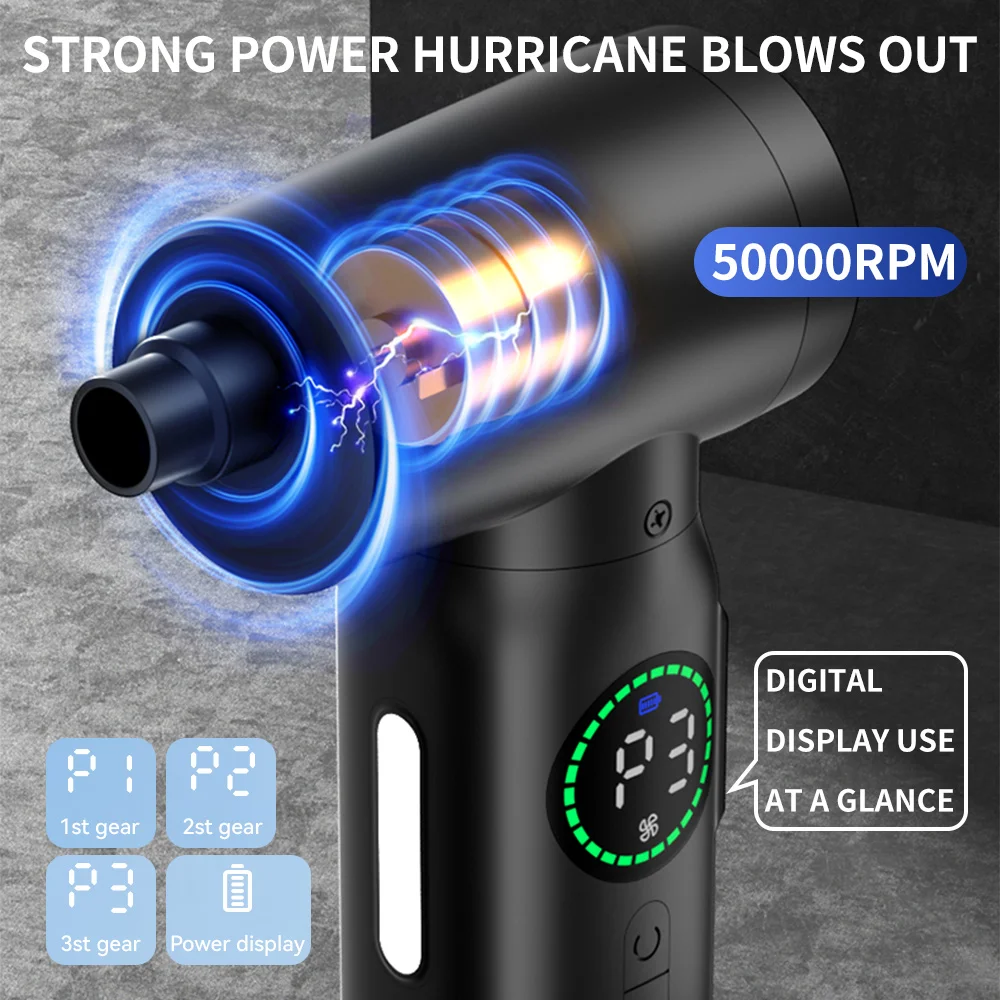 New: 7500mAh Wireless Compressed Air Duster 2 in 1 Air Blower & Vacuum Cleaner Cordless Duster Blower for Keyboard Computer PC 3