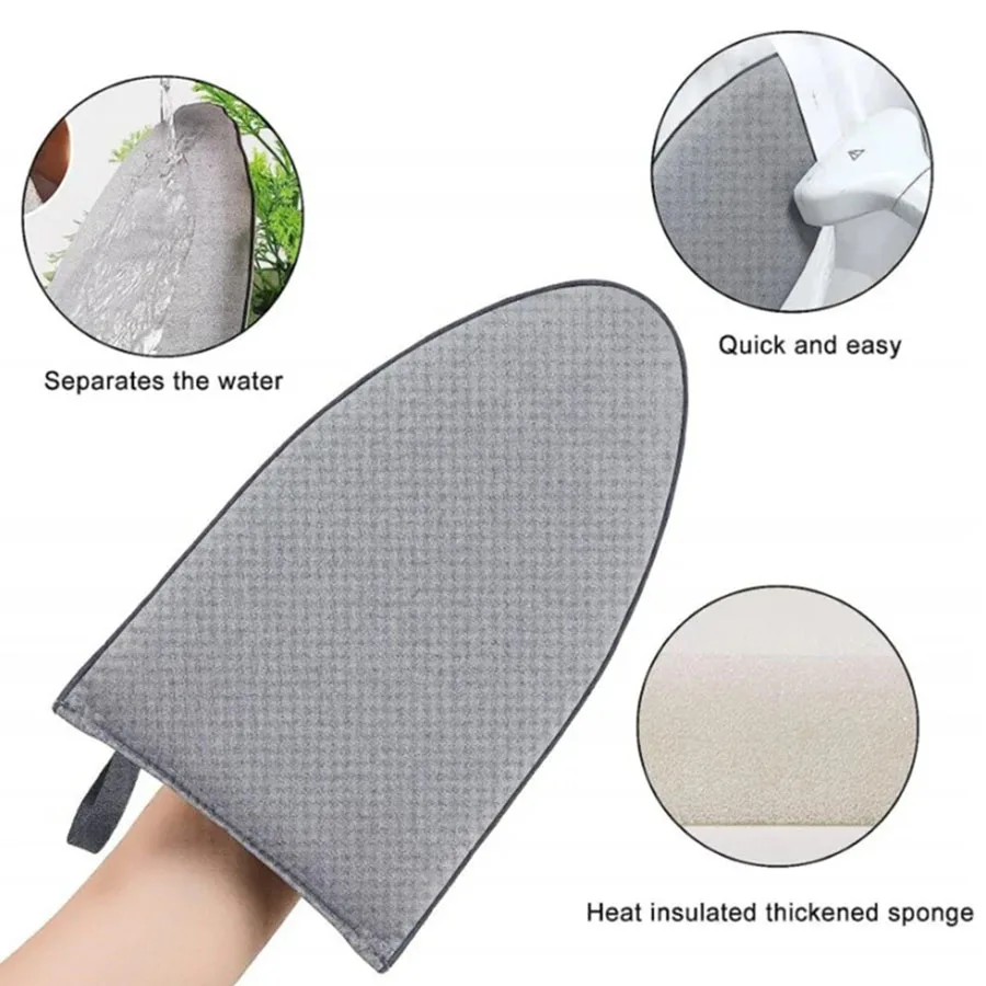 Ironing gloves handheld ironing heat resistant glove mini anti-scald iron pad cover gloves stain garment steamer accessories for clothes