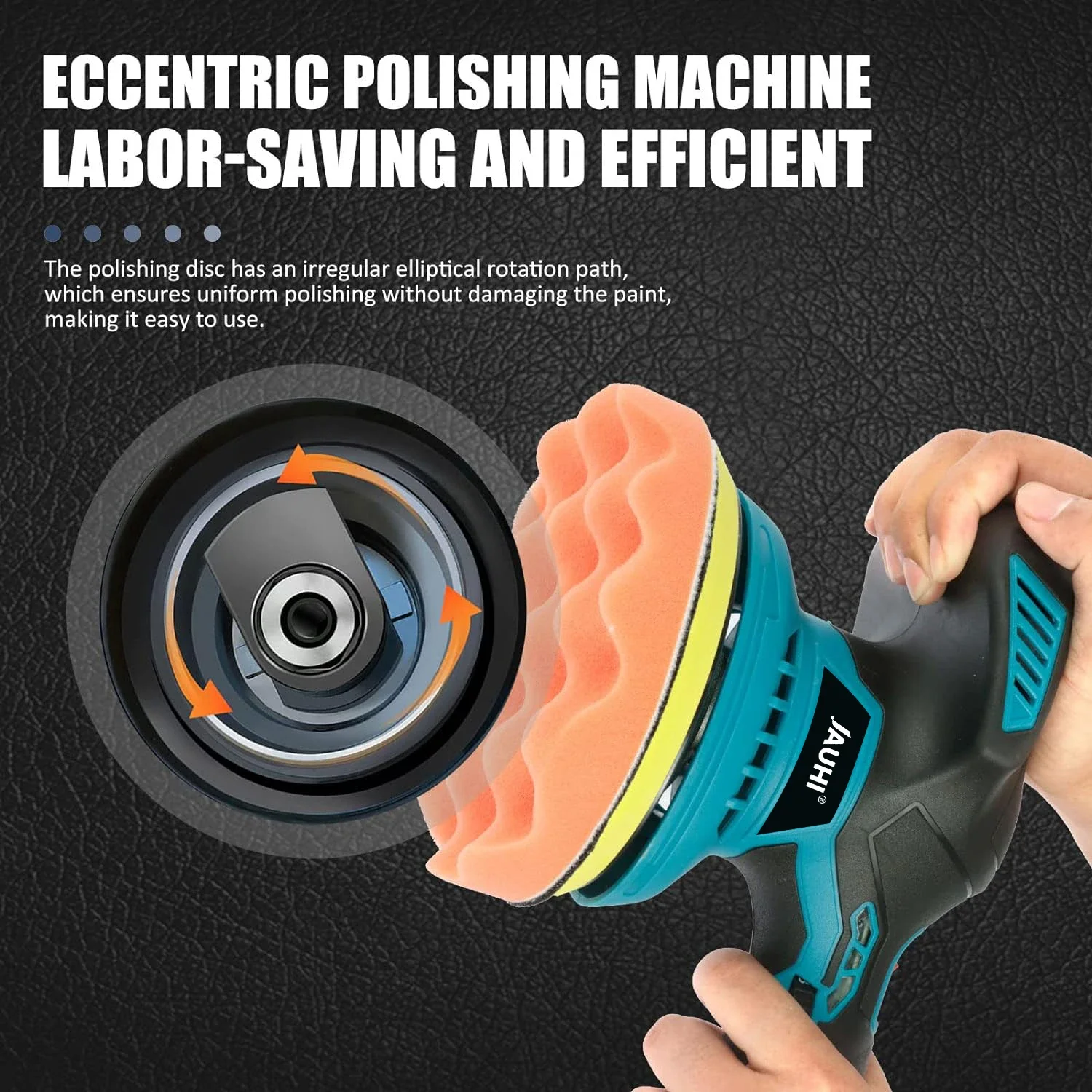 JAUHI Cordless Car Polisher Electric Polisher Wireless Automobile Car Polishing Sealing Glaze Machine For Makita 18v Battery