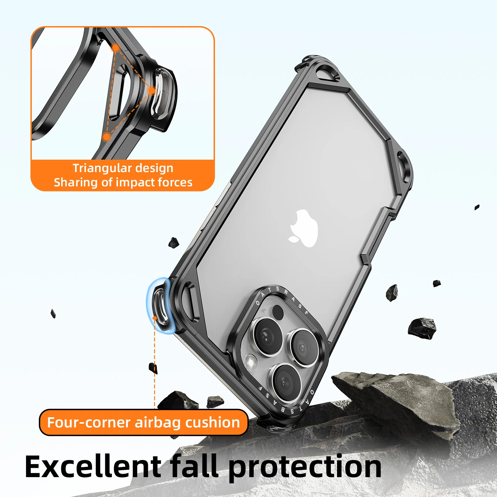 Eary Metal Frameless Phone Case for iPhone 16 15 Pro Max Aluminum Alloy Slim Bumper Drop Proof Shell Shockproof Protective Cover