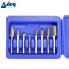 8pcs Carbide Burr Set Die Grinder Bits Rotary Files 6mm Shank for Grinding Wood Metal Fits Dremel Reamer Tools 4