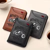 1 Men's Retro Leather Biker Wallet Traditional Motorcycle Style Multiple Card Slots Credit Card Holder Preferred Gift for Men