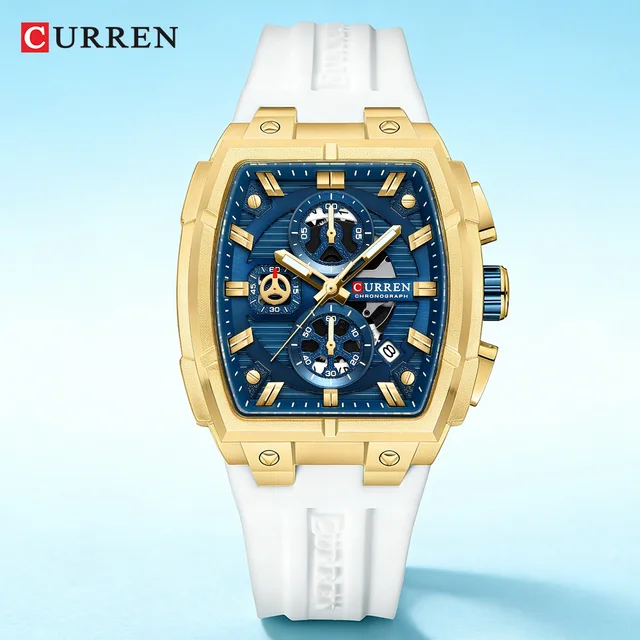CURREN Men's Chronograph Quartz Watch with Luminous Hands Auto Date - Business and Casual Wear 8488