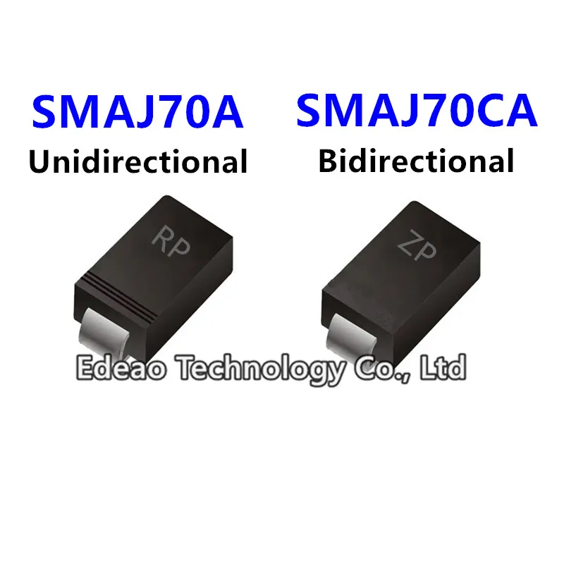 

TVS Diode SMAJ70A SMAJ70CA маркировка: RP/ZP SMA (DO-214AC), 20 шт./партия