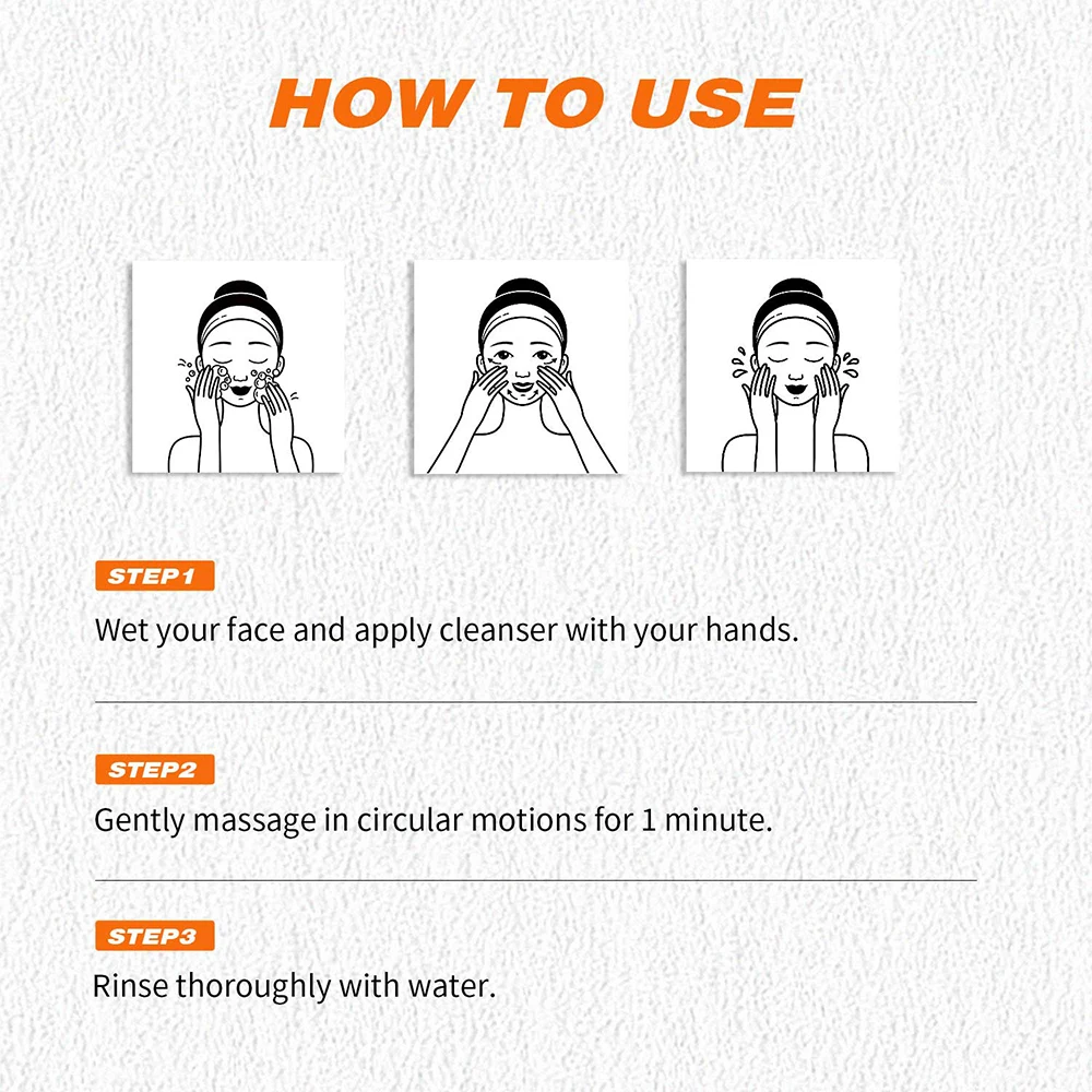 Turmeric Cleanser Moisturize Facial Brightening Skin Tone Daily Face Wash Foam with Brush Skin Care Clean Lemon Fruit Extract 6