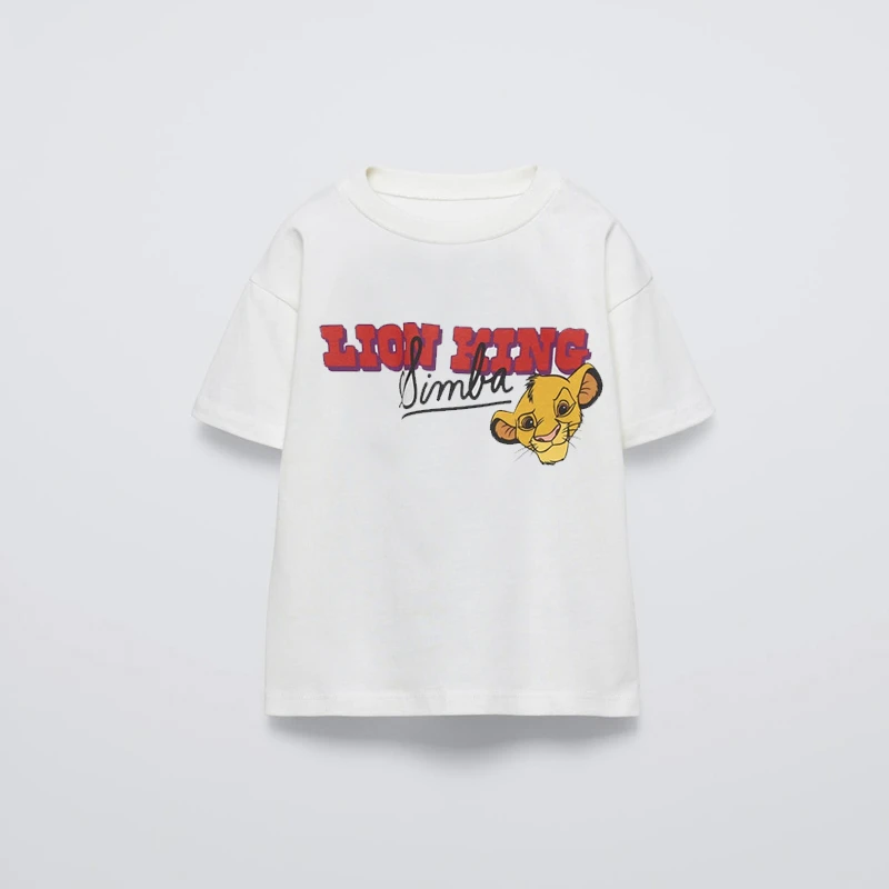 Short Sleeve Tshirt Boys Cartoon Fashion Casual Loose Round Neck Base Shirt Printing Tees New Design Tops Child Summer Clothes 2