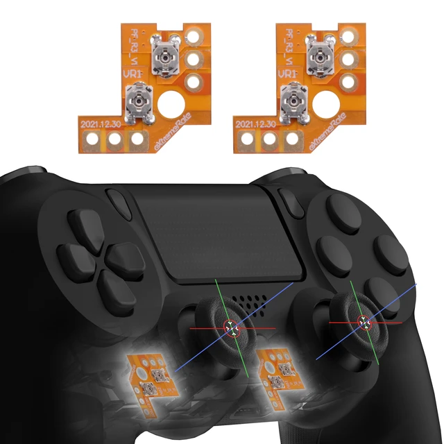 EXtremeRate Drifix Thumbsticks Drift Fix Kit di riparazione per Controller  PS4 Slim Pro, circuito del regolatore