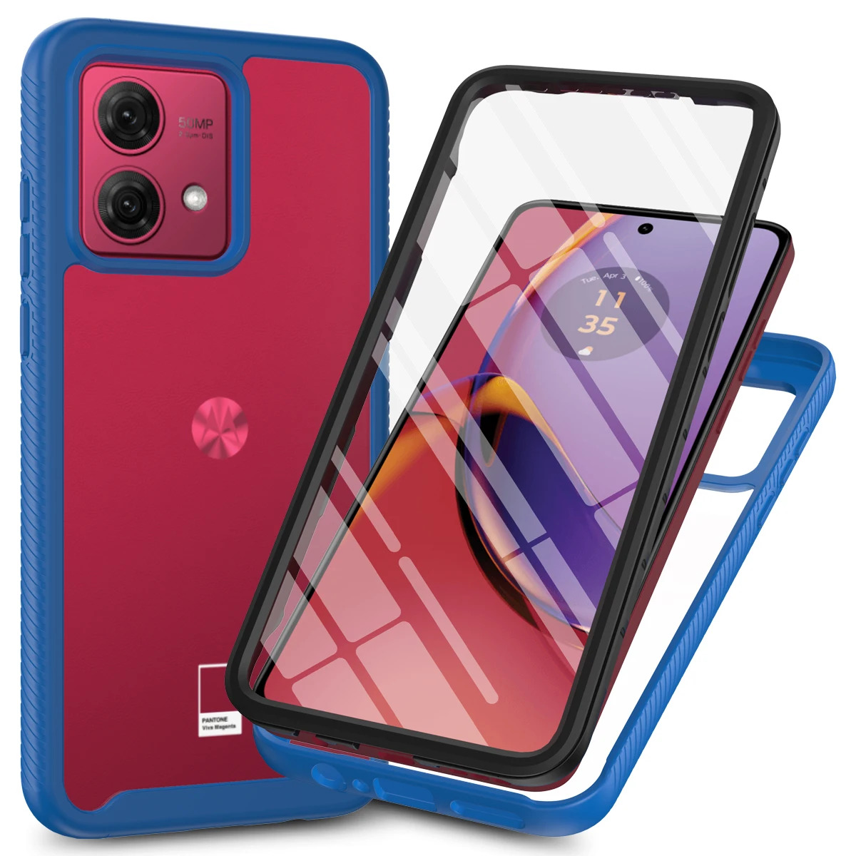 Clear 360° Protection Phone Case with Screen Protector - Durable TPU/PC PET Material