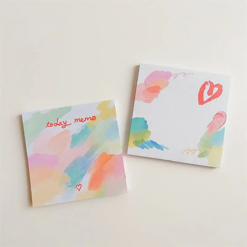 

【Oil painting note】Original Creative Portable Notepad Cute Mini Memo Book memo pad scrapbooking kawaii stationery