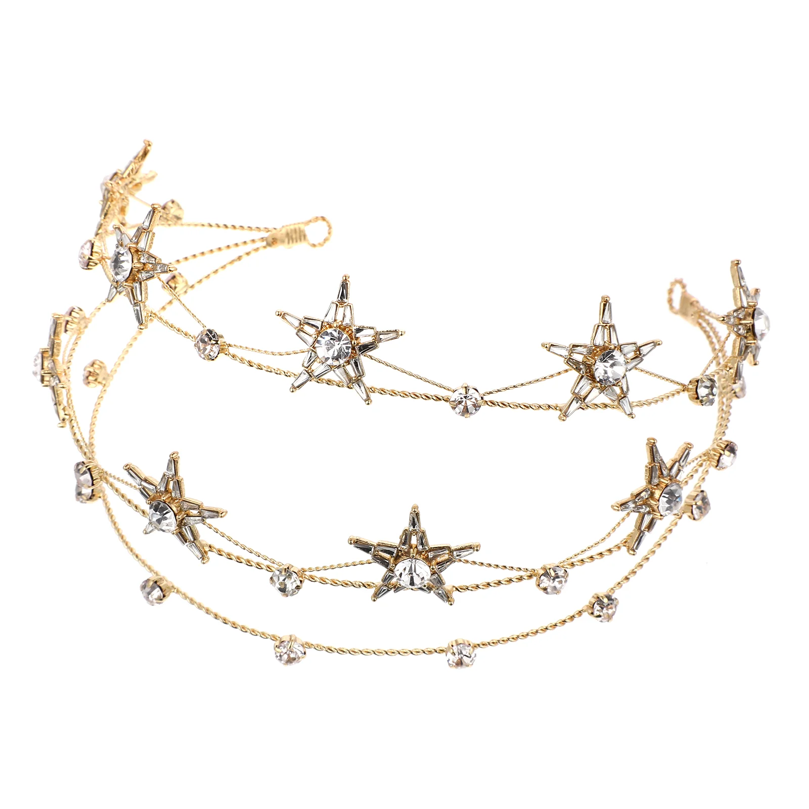 

Alloy Stars Goddess Crown Headband Bridal Headpiece Tiara Wedding Accessory