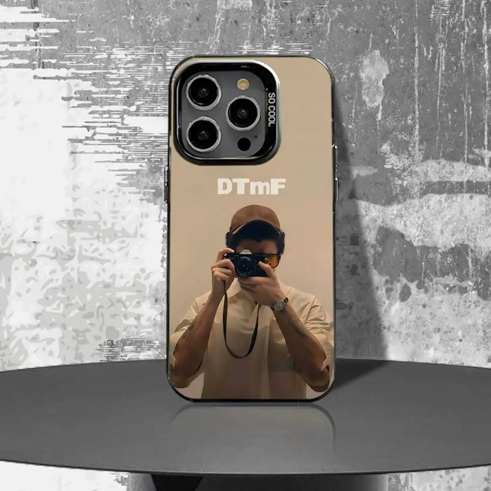 Sleek Black Matte Shockproof Phone Case with Bad Bunny Design