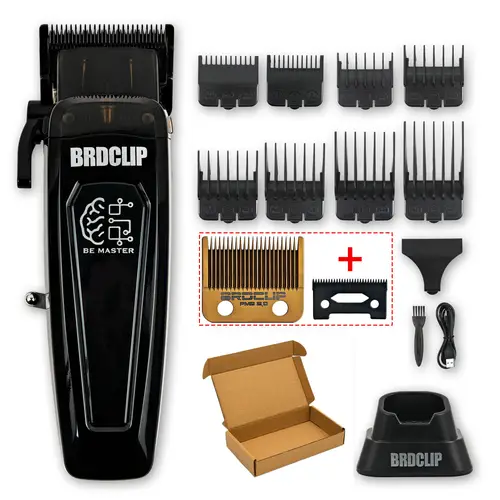 BRDCLIP Professional Electric Hair Clipper BRD 106 Hair Trimmer for Man 7500RPM with Base 5-adjusted DLC Blade Barber Machine - Image 13