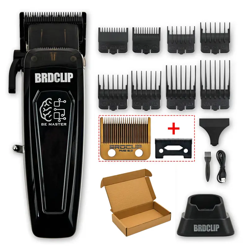BRDCLIP Professional Electric Hair Clipper BRD 106 Hair Trimmer for Man 7500RPM with Base 5-adjusted DLC Blade Barber Machine - Image 13