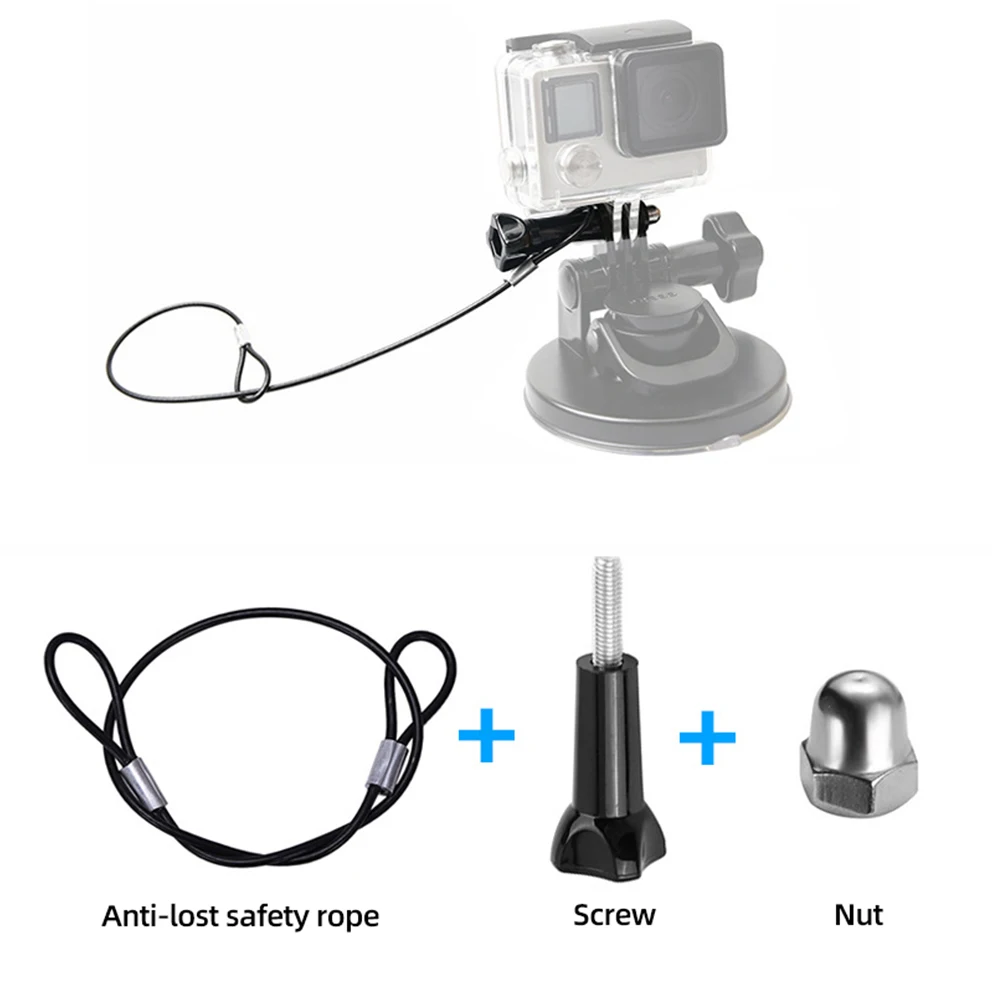 Stainless Steel Tether Lanyard Anti-lost Rope For GoPro 13 12 11 10 9 8  AKASO SJCAM Insta360 DJI Osmo Action Camera Accessories - AliExpress