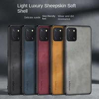For Samsung Note 10 Lite N770F Case PU Leather Skin Hard Cover Matte Phone Case Silicone Bumper for Samsung Galaxy Note10 Lite 1
