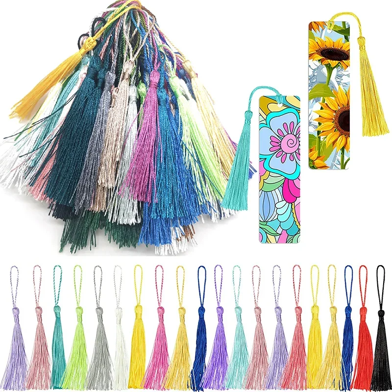 100Pcs13cmSilkyTasselsBookmarkTasselsBulkSoftCraftMiniTassels