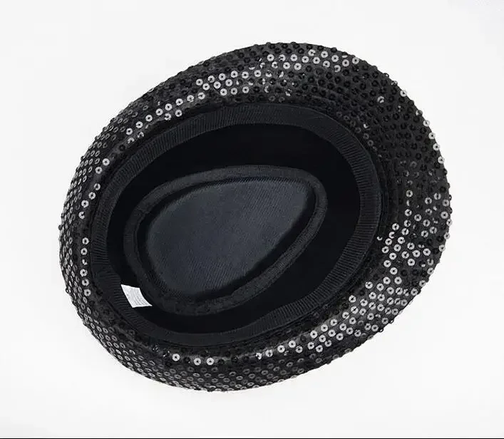 Stage Performance Sequined Hip-hop Hat Children's Day Dance Performance Jazz Hat Men And Women Festival Parties Sequined Top Hat