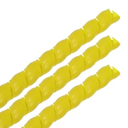 Long Flexible Cable Protection and Insulation Sleeve - Spiral Wound Wire Organizer and Protector - 18mm (Yellow)