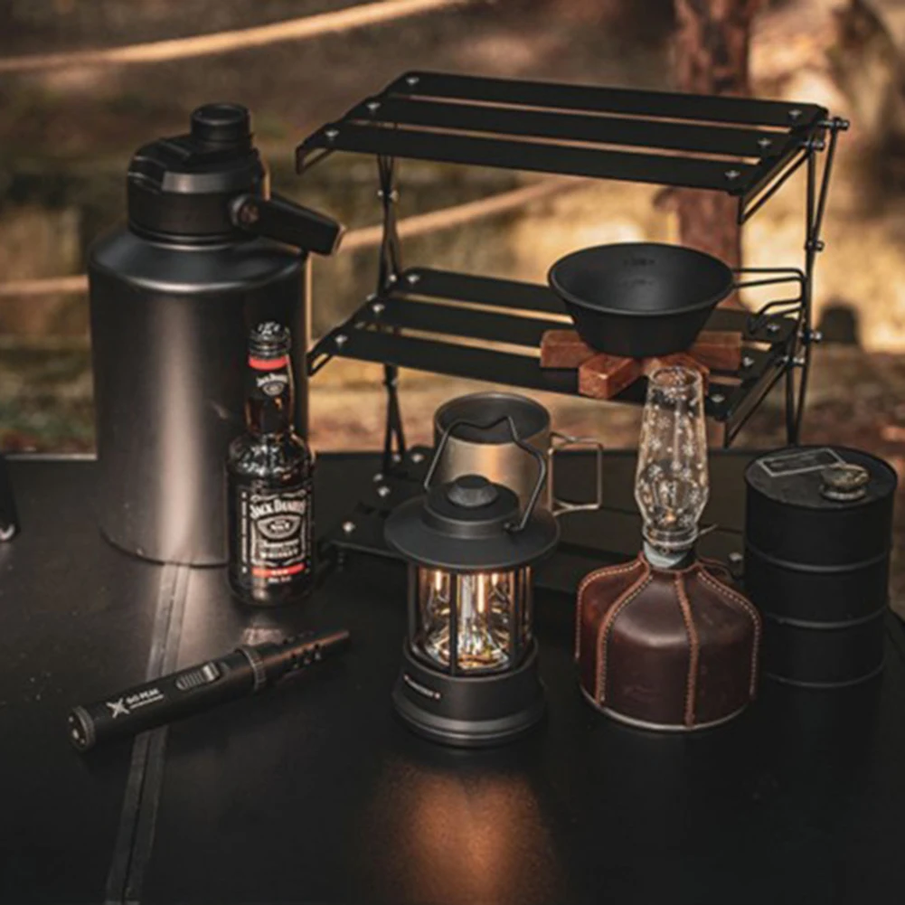 

Outdoor Storage Shelf Portable Folding Shelf Strong Bearing Capacity Organizer for Camping Picnic BBQ Accessories