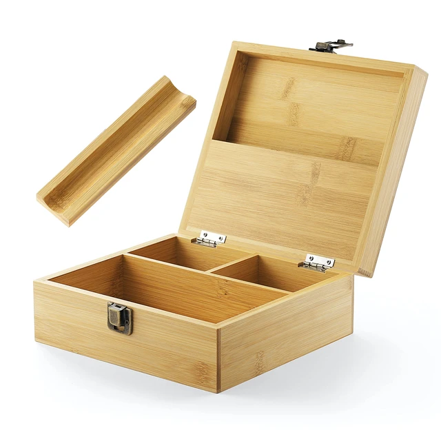 Wooden Storage Box with Rolling Tray Large Box 170*150*60cm to organize all  your Smoking Accessories with Hinged Lid - AliExpress