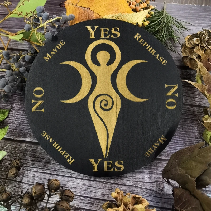 10cm Black Message Board Deck Pendulum Board Tarot Oracle Ouija Board