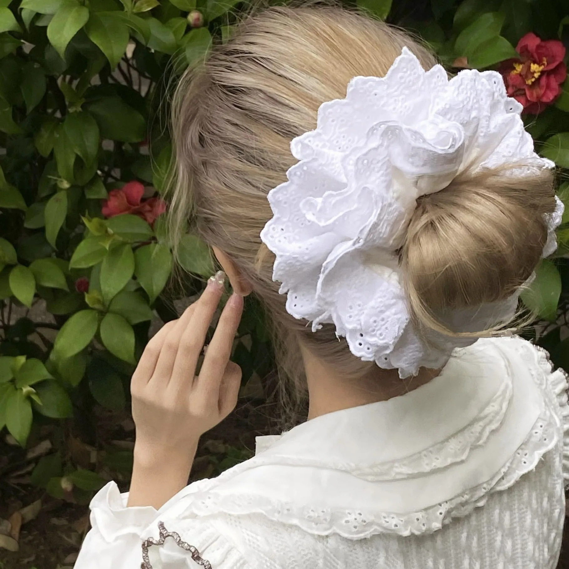 HAIR ACCESSORY PACK - Matte Claw Clip & Scrunchies - Raspberry & Flora